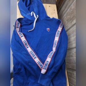 K-Swiss Royal Blue Hoodie with Logo Accents